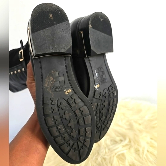 Vince Camuto Pelda Studded Knee High Riding Leather Black Boot Women's Size 6M🌴 - Picture 8 of 8
